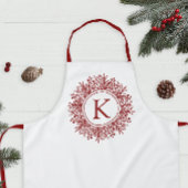 Personalisiert Snowflake Monogram Schürze