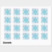 Personalisiert SNOWFLAKE Türkis Blue Diamonds Quadratischer Aufkleber (Blatt)