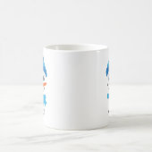 Personalisiert Snowman Blue Hat and Scarf Kaffeetasse (Mittel)
