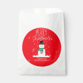 Personalisiert Snowman Christmas Fevor Bags Geschenktütchen (Vorderseite)