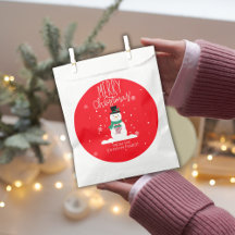 Personalisiert Snowman Christmas Fevor Bags
