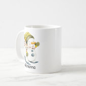 Personalisiert Snowman Coffee Tasse (Vorderseite Links)