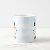 Personalisiert Snowman Face Weihnachten Kaffeetasse (Mittel)