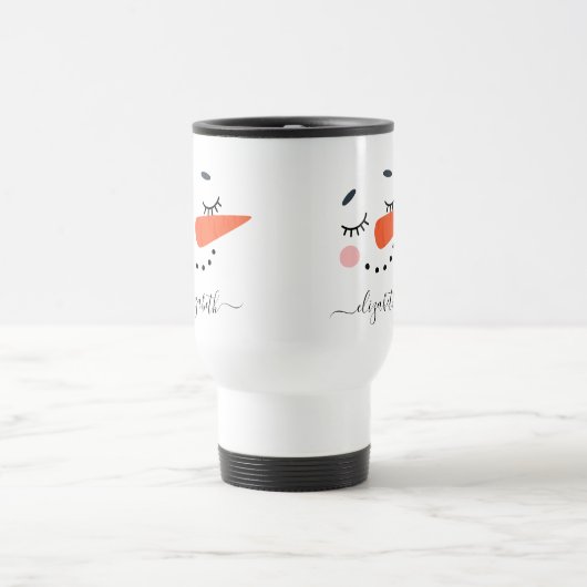 Personalisiert Snowman-Kaffee Reisebecher (Mittel)