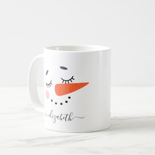 Personalisiert Snowman Kaffeetasse (Vorderseite Links)