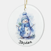 Personalisiert Snowman Keramik Ornament (Links)