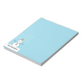 Personalisiert Snowman Notepad Notizblock (Rotiert)