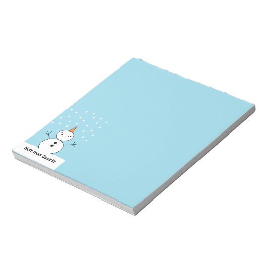 Personalisiert Snowman Notepad Notizblock (Rotiert)