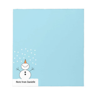 Personalisiert Snowman Notepad Notizblock