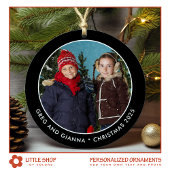 Personalisiert Snowman Snow Globe Foto Keramik Ornament