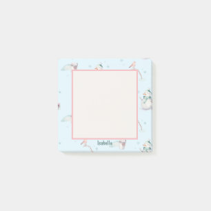 Personalisiert Snowman Snowball Design Gerahmter T Post-it Klebezettel
