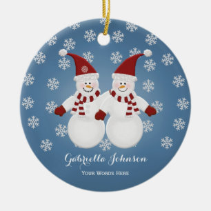 Personalisiert Snowman Twins Ornament