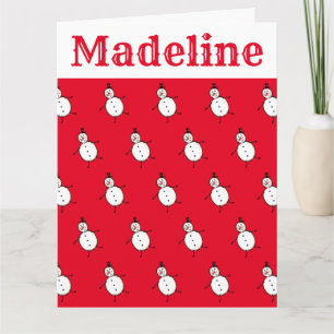 Personalisiert Snowman Weihnachten Karte