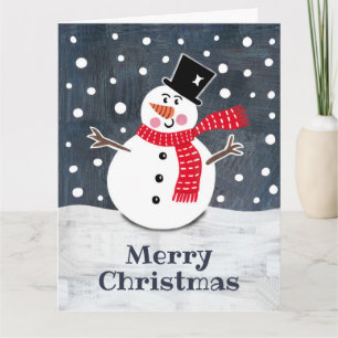 Personalisiert Snowman Weihnachten Karte