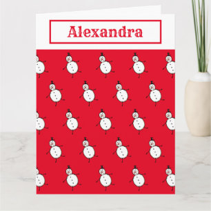 Personalisiert Snowman Weihnachten Karte