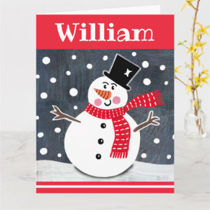 Personalisiert Snowman Weihnachten Karte