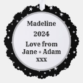 Personalisiert Snowman Weihnachten Ornament Karte (Rückseite)