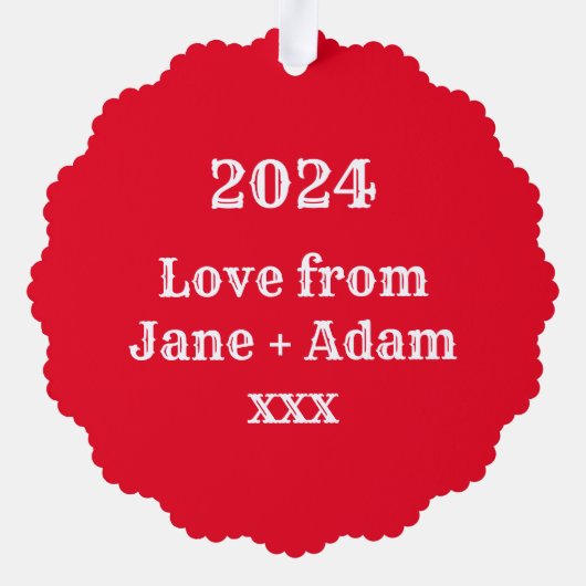 Personalisiert Snowman Weihnachten Ornament Karte (Rückseite)