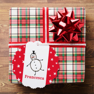Personalisiert Snowman Weihnachten Ornament Karte