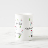 Personalisiert Snowman Weihnachten Porzellantasse (Vorderseite)