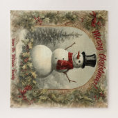 Personalisiert Snowman Weihnachten Puzzle (Horizontal)