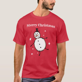 Personalisiert Snowman Weihnachten T-Shirt