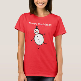 Personalisiert Snowman Weihnachten T-Shirt