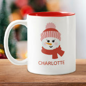 Personalisiert Snowman Zwei-Tone-Kaffee-Tasse Zweifarbige Tasse