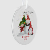 Personalisiert Snowmen Gnomes Weihnachten Ornament (Vorderseite)