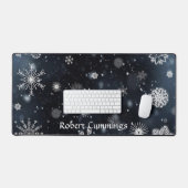 Personalisiert Snowy Abend Computermatte Schreibtischunterlage (Tastatur & Maus)