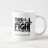 Personalisiert so kämpfe ich gegen den Glaube mein Jumbo-Tasse (Rechts)