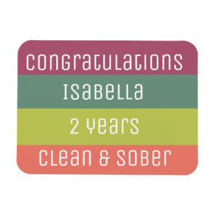 Personalisiert Sobriety Jubiläum 12 Etappen Gebur Magnet
