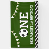 Personalisiert Soccer 1. Geburtstag Party Banner (Vertikal)