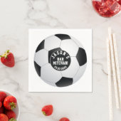 Personalisiert Soccer Ball Bar Mitzvah Serviette (Beispiel)