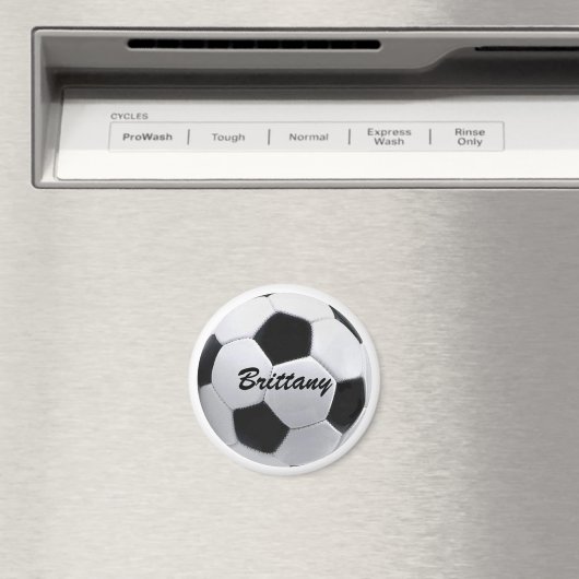 Personalisiert Soccer Ball Magnet (In Situ (Geschirrspüler))