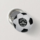 Personalisiert Soccer Bar Mitzvah Gefallen Button (Vorne & Hinten)