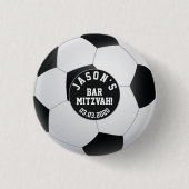 Personalisiert Soccer Bar Mitzvah Gefallen Button (Vorderseite)