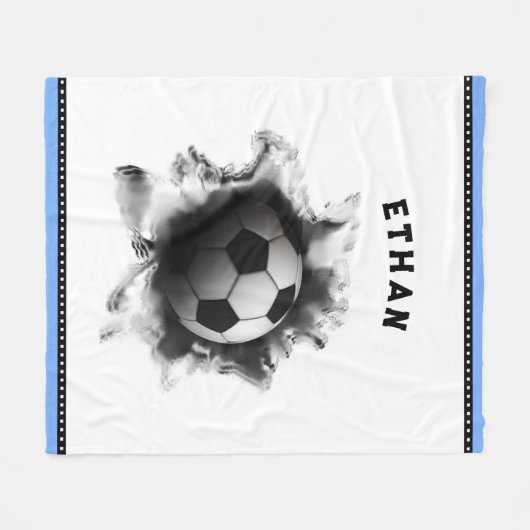 Personalisiert Soccer Fleecedecke (Vorderseite (Horizontal))