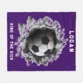 Personalisiert Soccer Fleecedecke (Vorderseite (Horizontal))