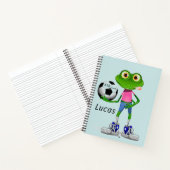 Personalisiert Soccer Frog Kid's Spiral Notebook Notizblock (Innenseite)