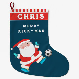 Personalisiert Soccer Große Weihnachtsfeier Strump Großer Weihnachtsstrumpf