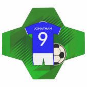 Personalisiert Soccer Jersey Blue und White Fußball (Flach)