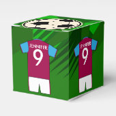 Personalisiert Soccer Jersey Claret und Blue Geschenkschachtel (Vorderseite)