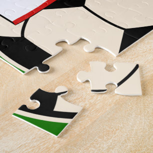 Personalisiert Soccer Jersey Red and White Puzzle