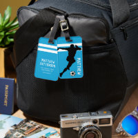 Personalisiert Soccer Mad | Footballer Blue Travel