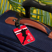 Personalisiert Soccer Mad | Footballer Red Travel