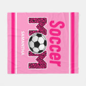 Personalisiert Soccer Mama Individuelle Name Fleecedecke (Vorderseite (Horizontal))