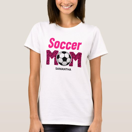 Personalisiert Soccer Mama Individuelle Name T-Shirt (Vorderseite)
