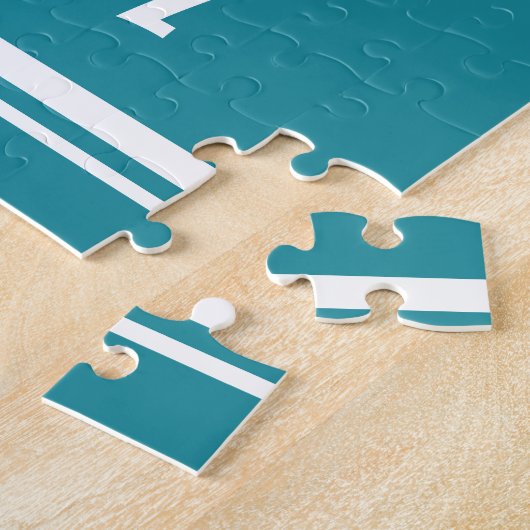 Personalisiert Soccer Player Coole Grafik gestreif Puzzle (Seite)