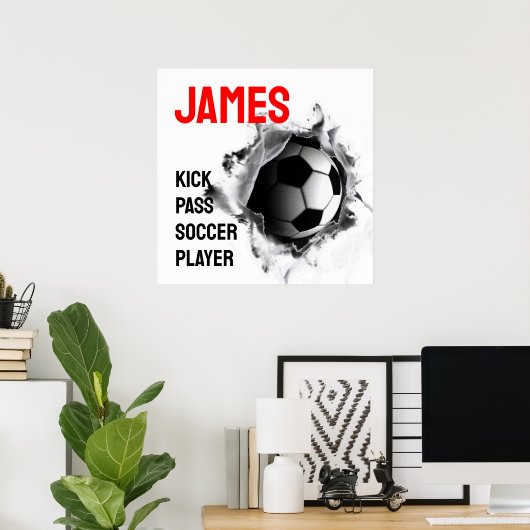 Personalisiert Soccer Poster (Heimbüro)